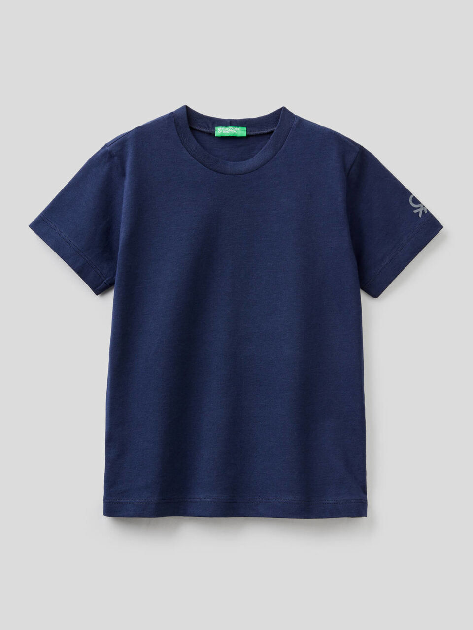 Organic cotton t-shirt with logo print image number 1