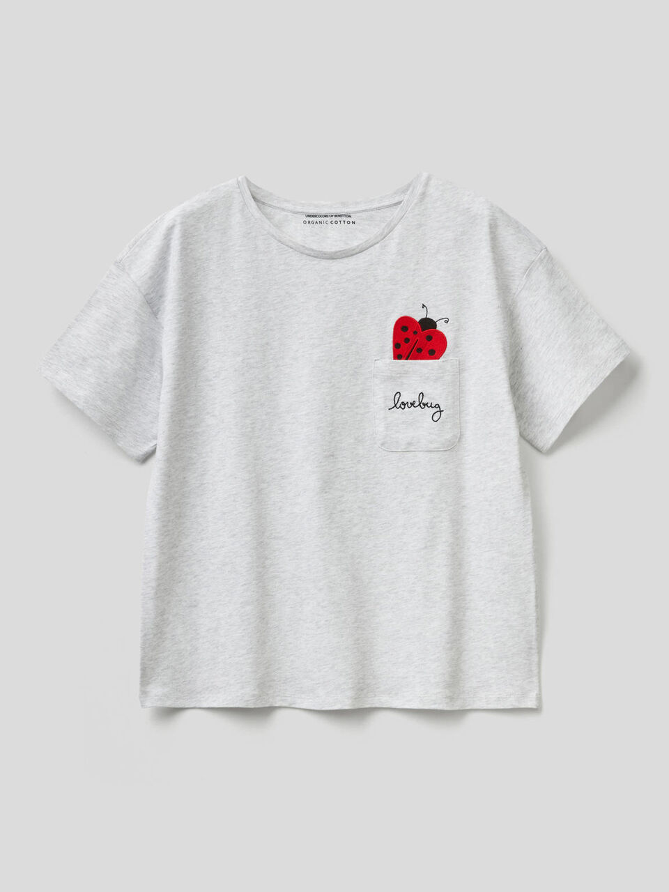 Pure cotton t-shirt with pocket image number 1