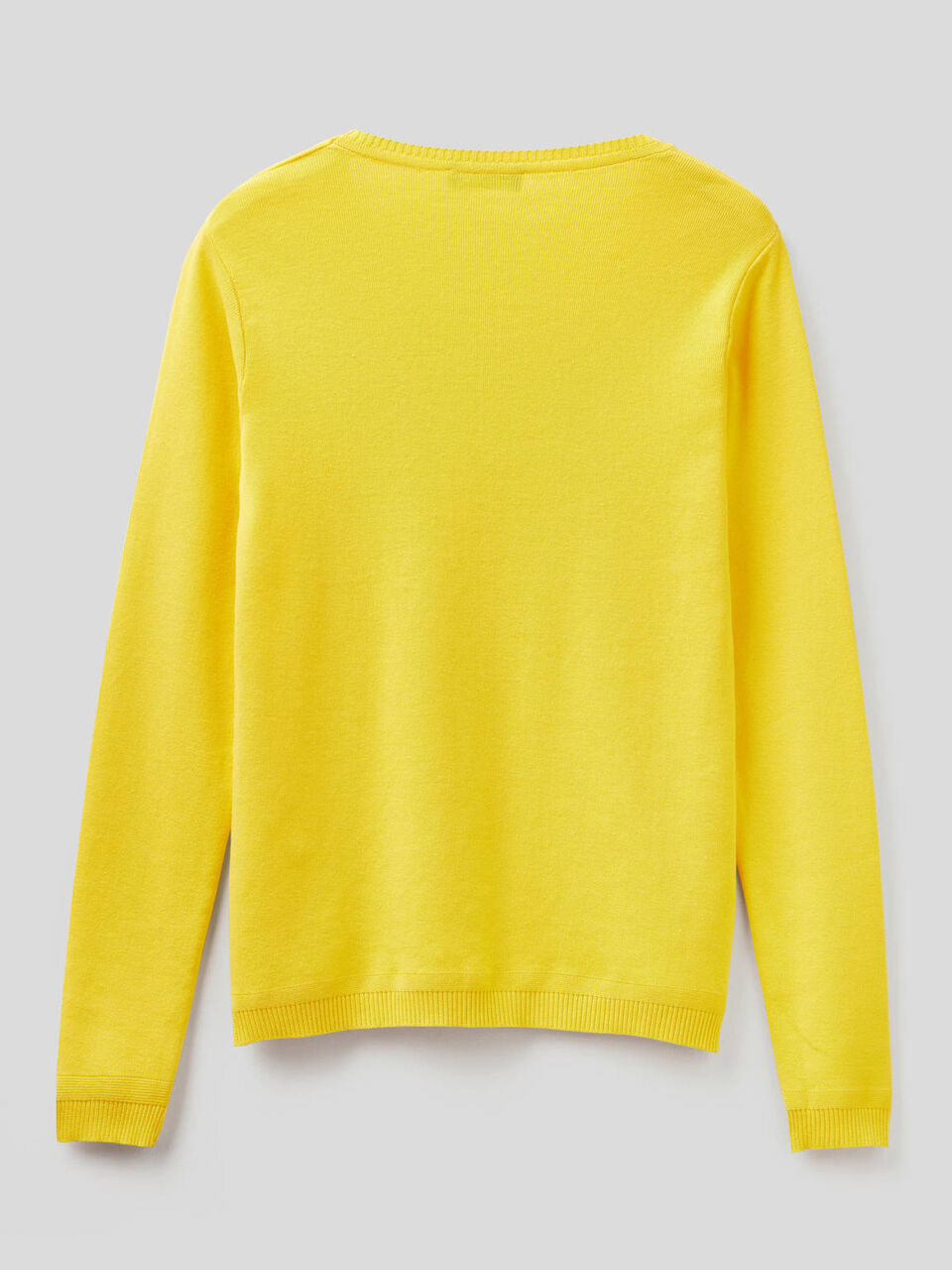 Crew neck sweater in pure cotton image number 2