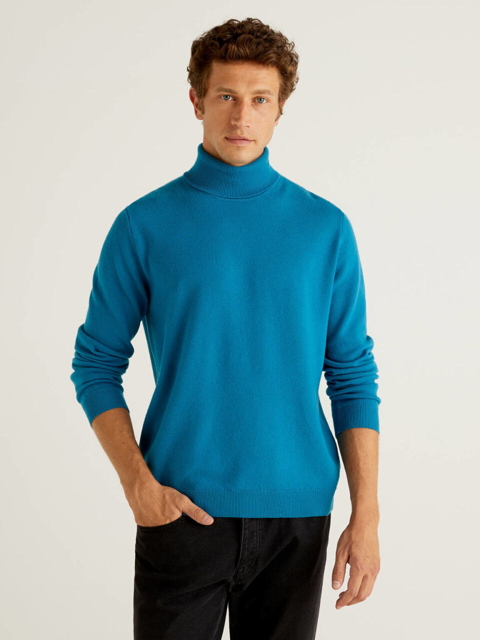 male high neck sweater