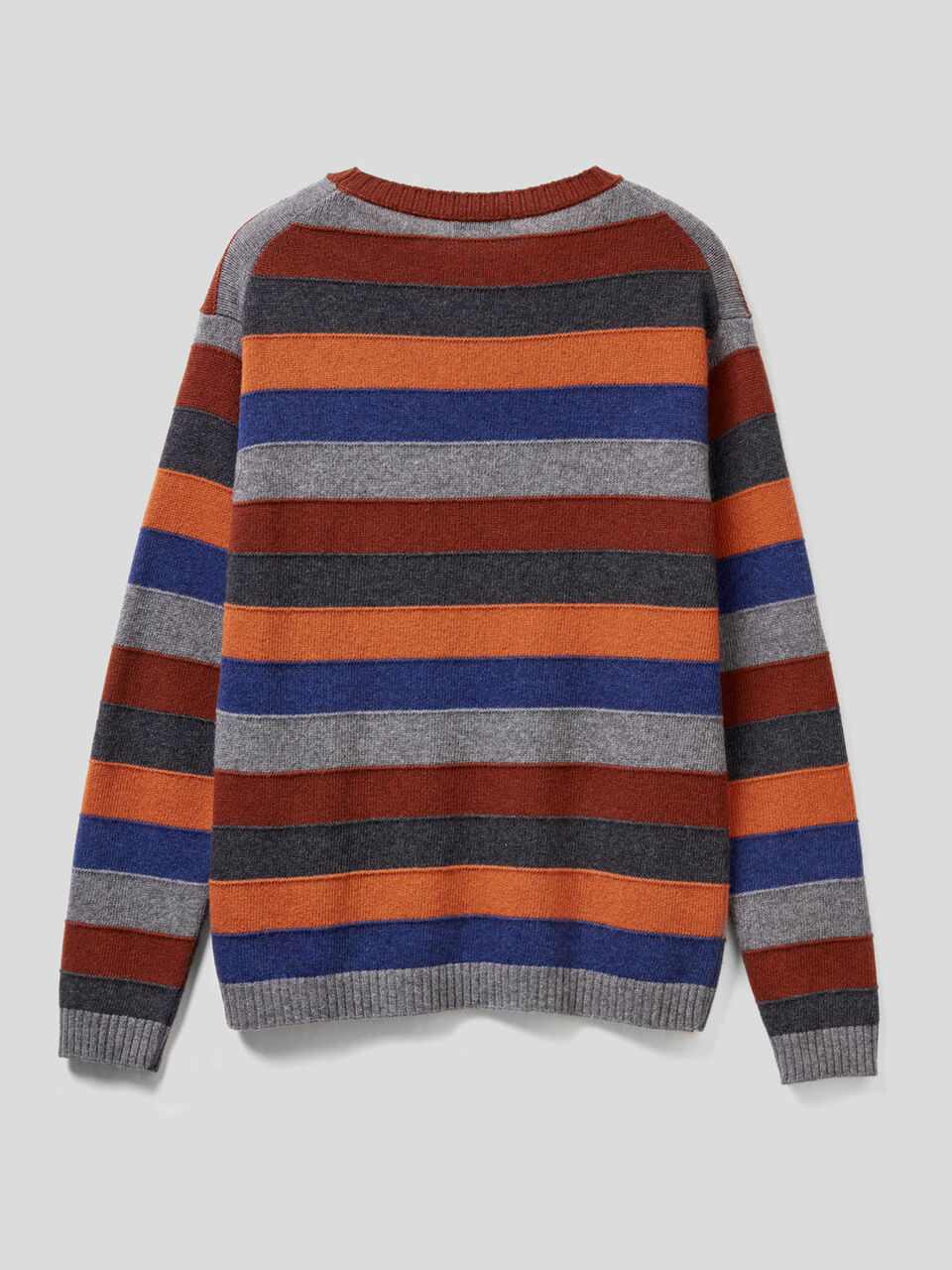 Wool blend multicolor striped sweater image number 2
