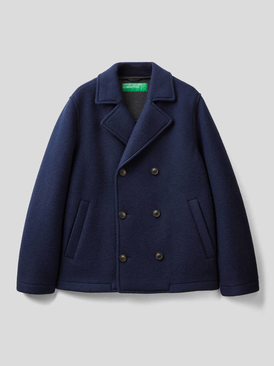 Short double-breasted coat image number 1