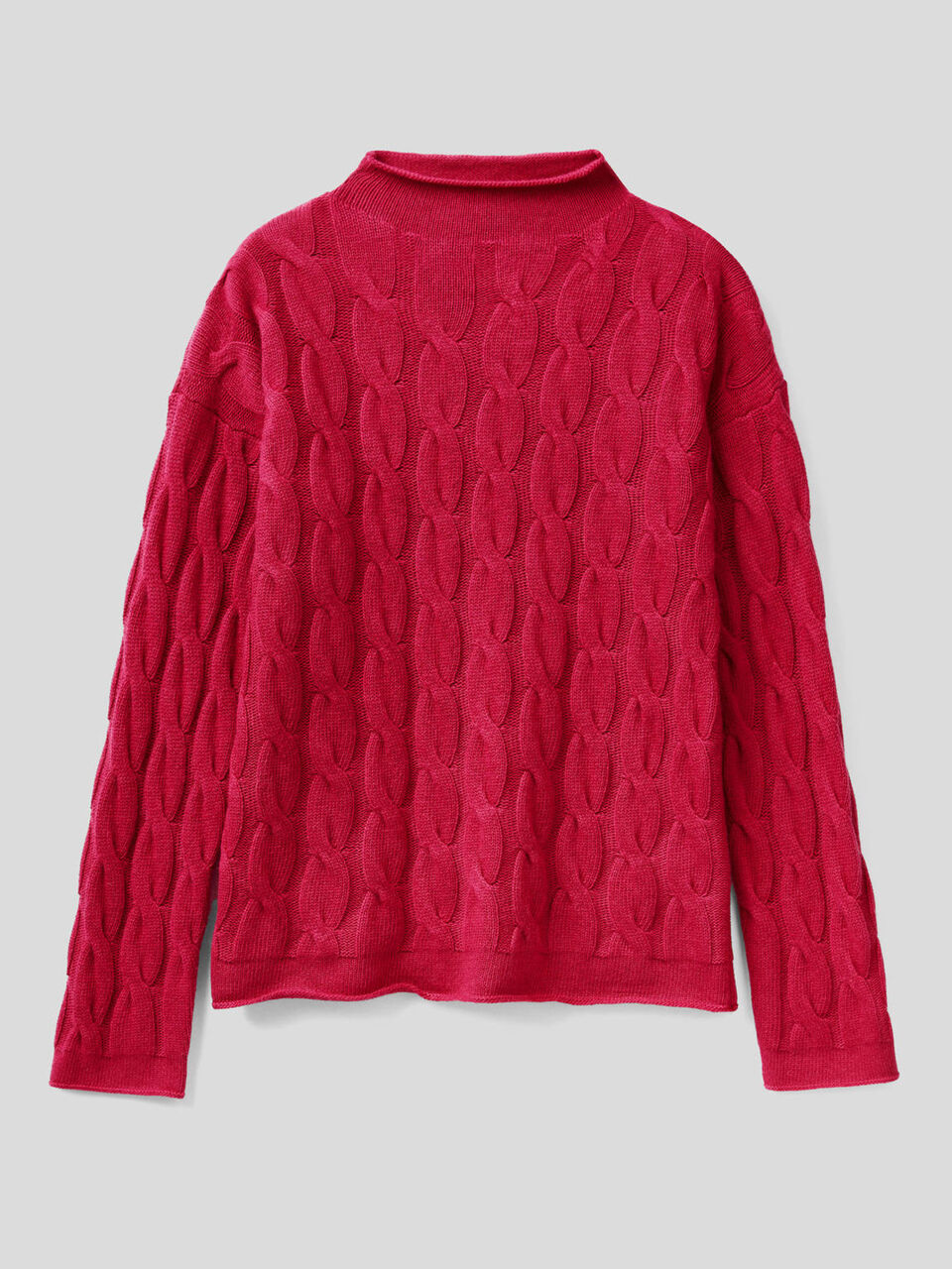 Cable knit sweater image number 1