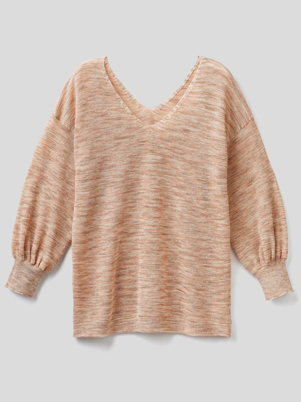 Sweater with V-neck at front and back image number 1