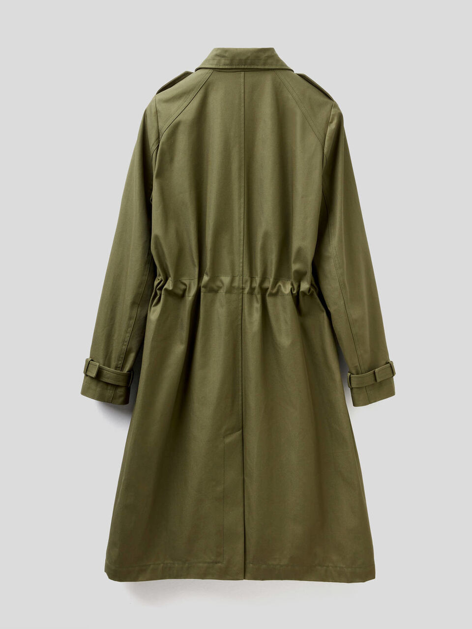 Duster coat with drawstring image number 2