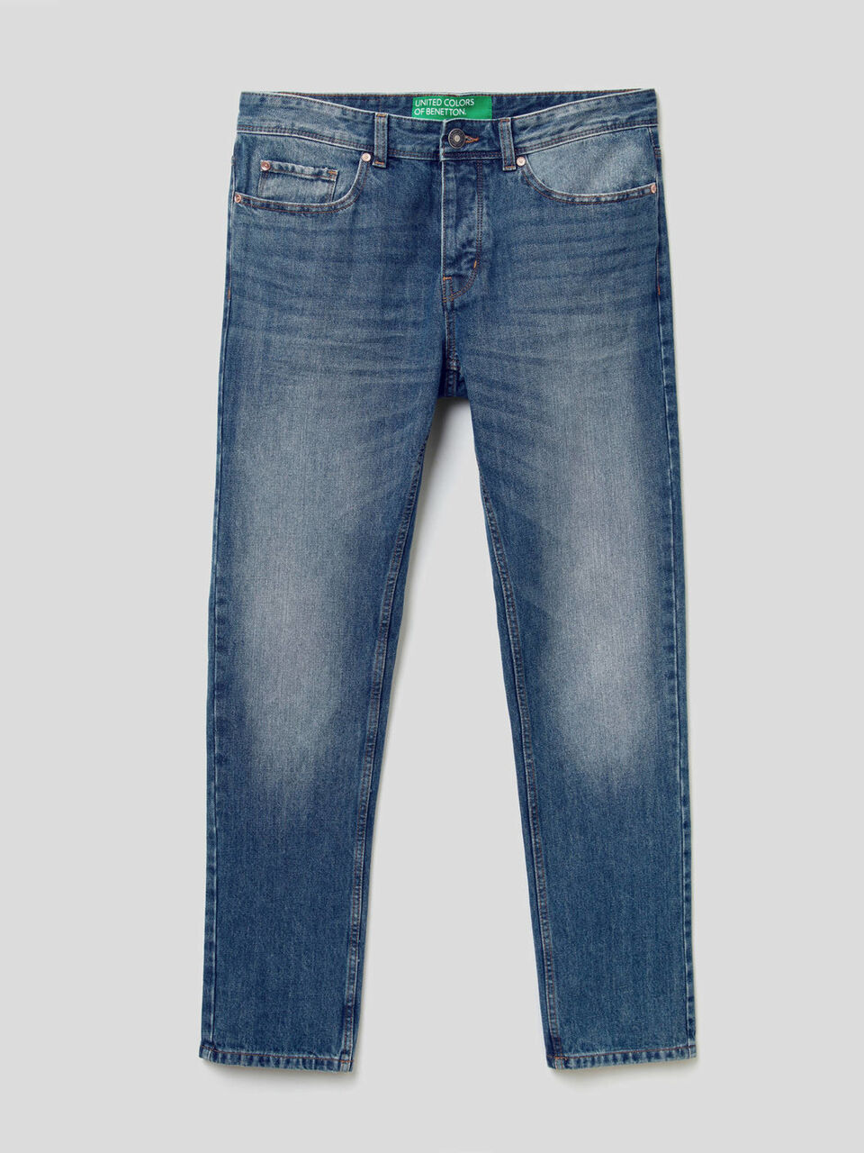 Straight leg 100% cotton jeans image number 1