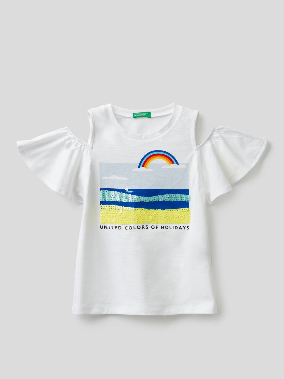 T-shirt with sequins details image number 1