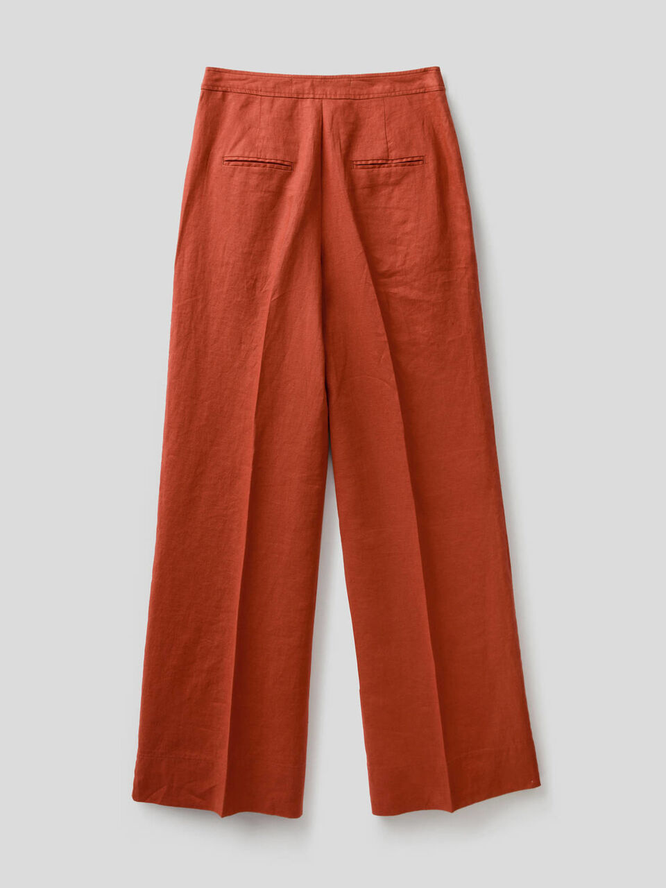 Palazzo trousers in 100% linen image number 2