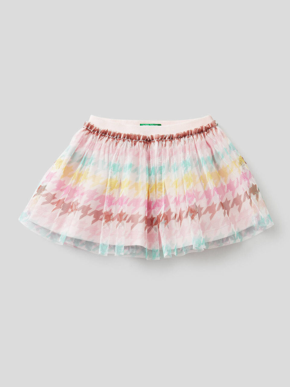 Printed tulle skirt image number 1