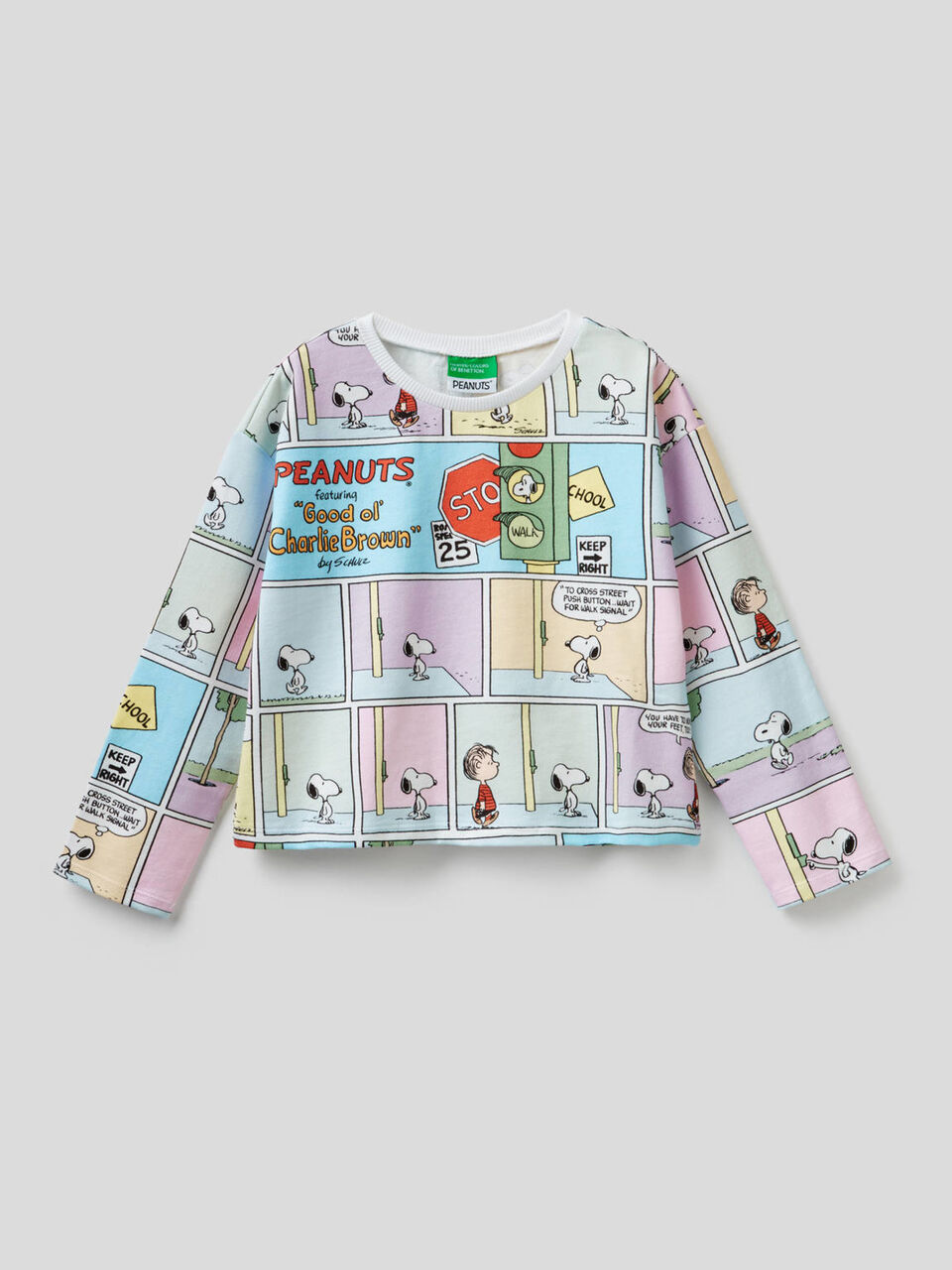 Lightweight sweatshirt with comic book print image number 1
