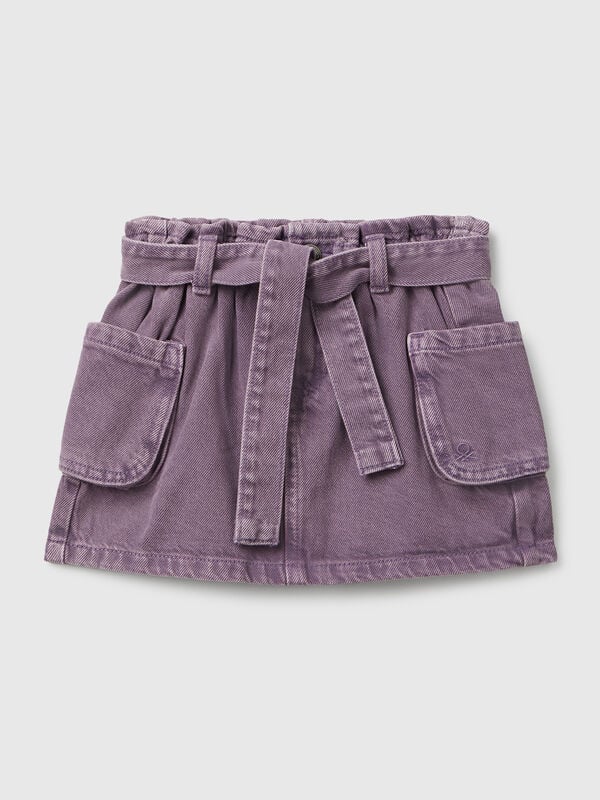 Cargo mini skirt with sash Junior Girl