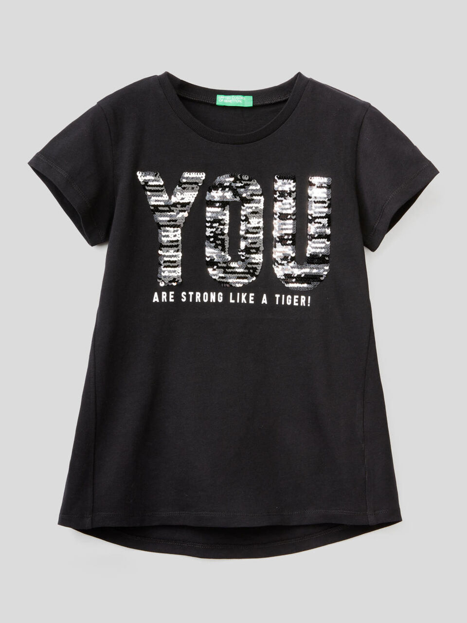 Cotton t-shirt with sequins image number 1