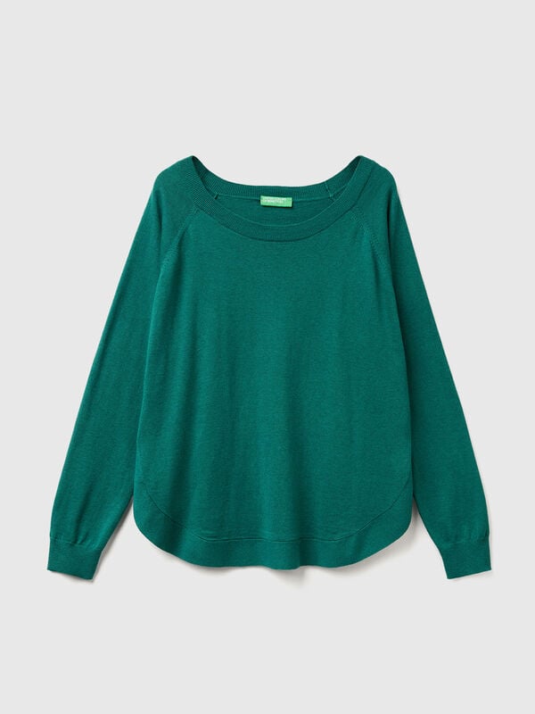Flared sweater in wool blend Women