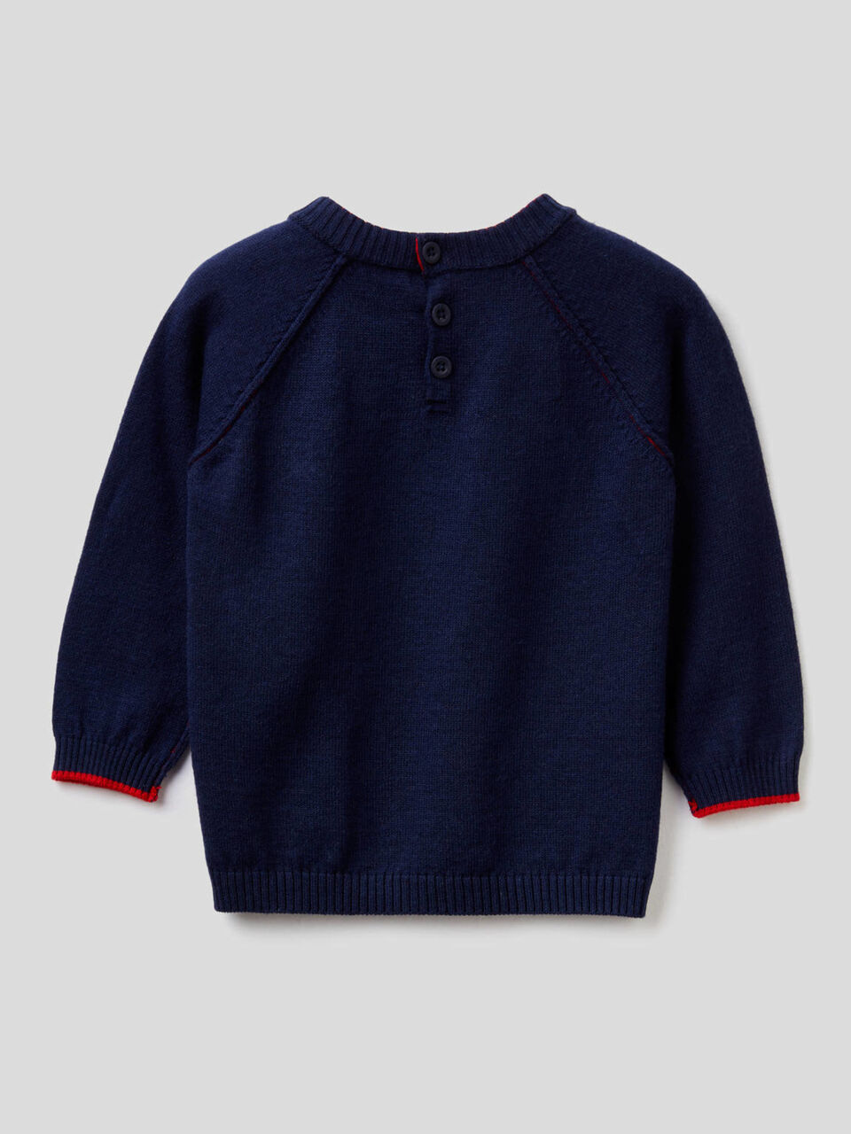 Crew neck sweater with raglan sleeves image number 2