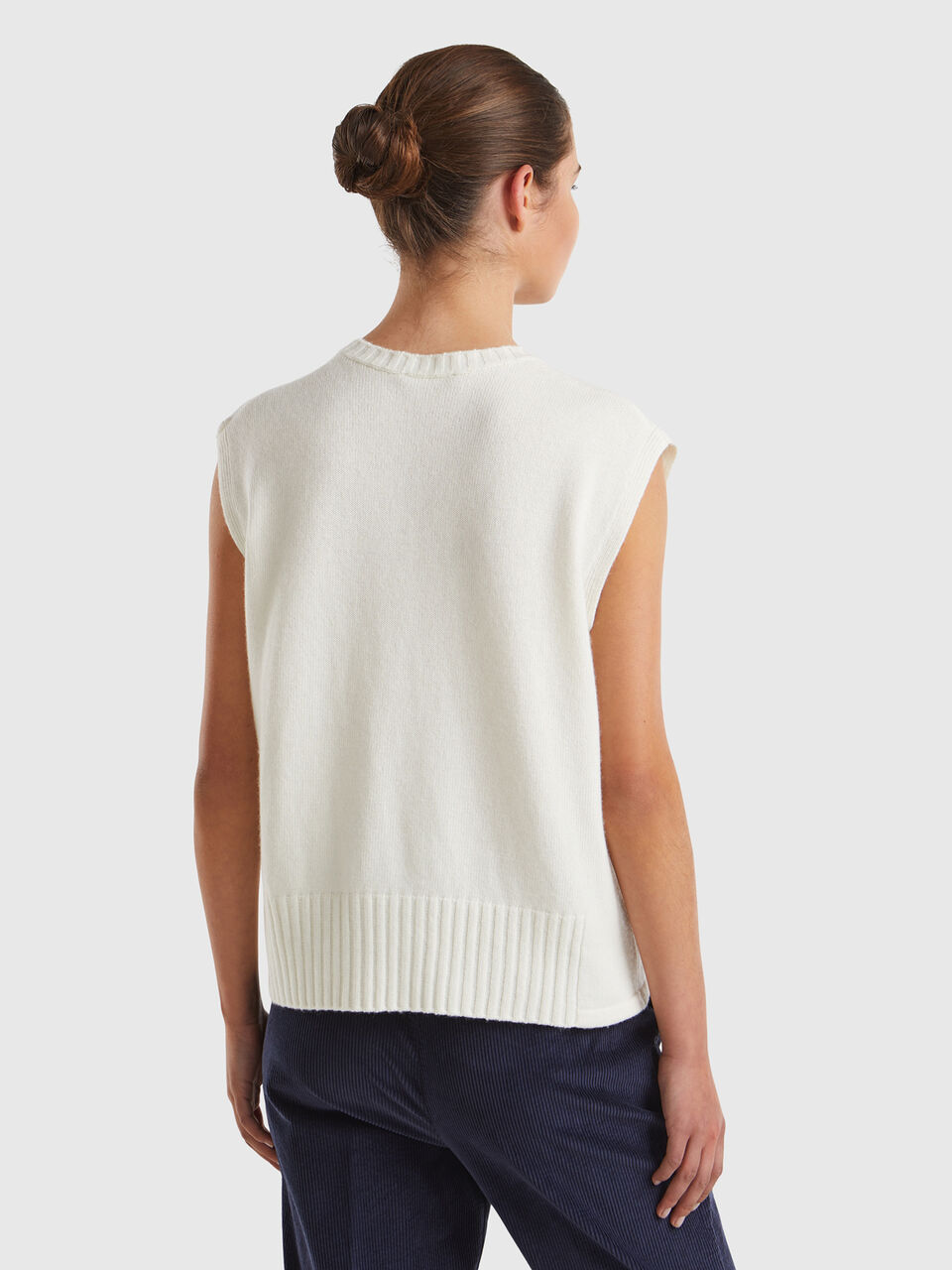 SLEEVELESS SWEATER Women image number null