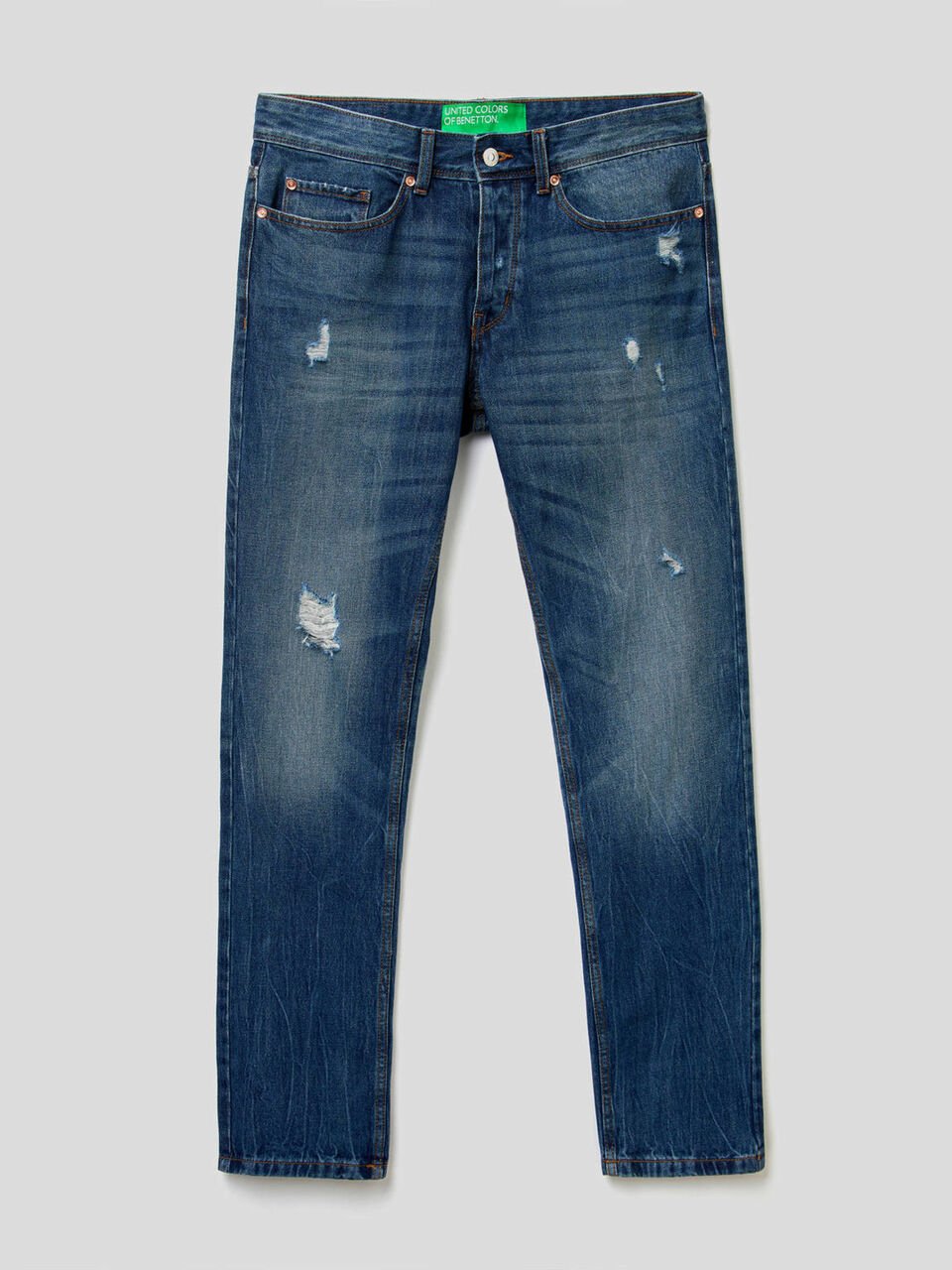 Straight leg 100% cotton jeans image number 1