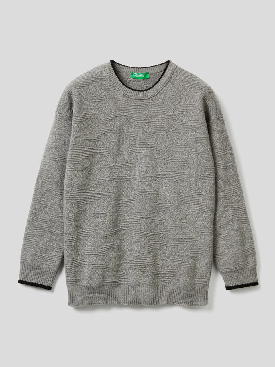 Knit sweater in 100% cotton image number 1