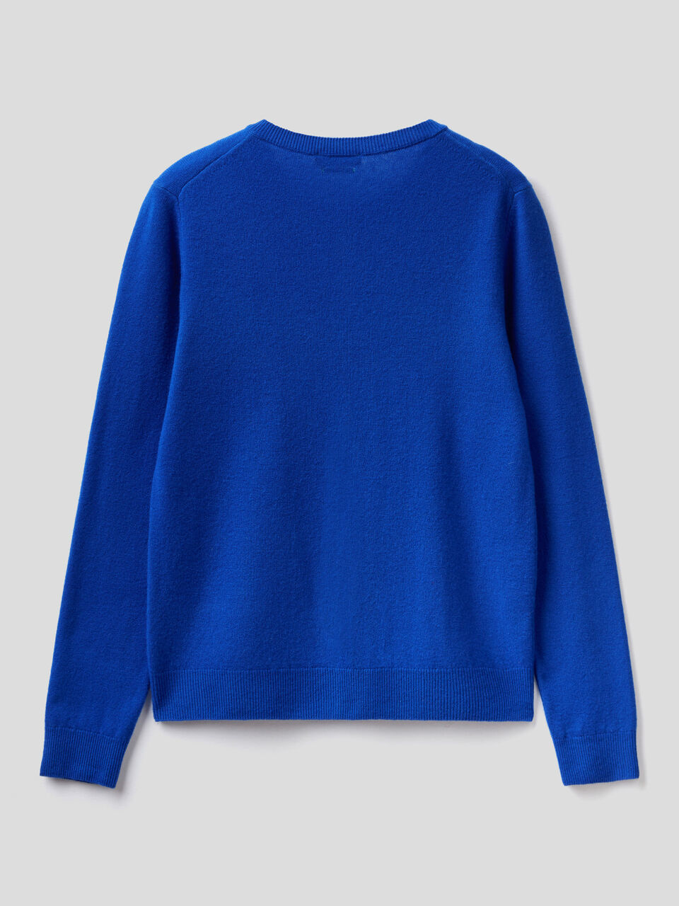 Crew neck cardigan in pure virgin wool image number 2