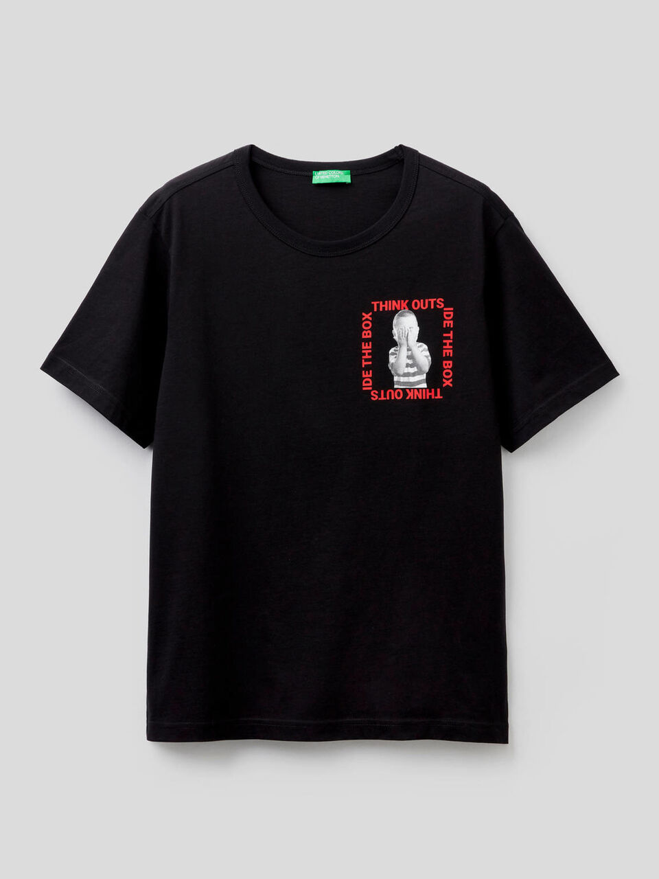 Pure cotton t-shirt with print image number 1