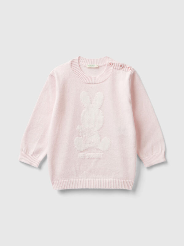 Warm cotton sweater with inlay New Born (0-18 months)