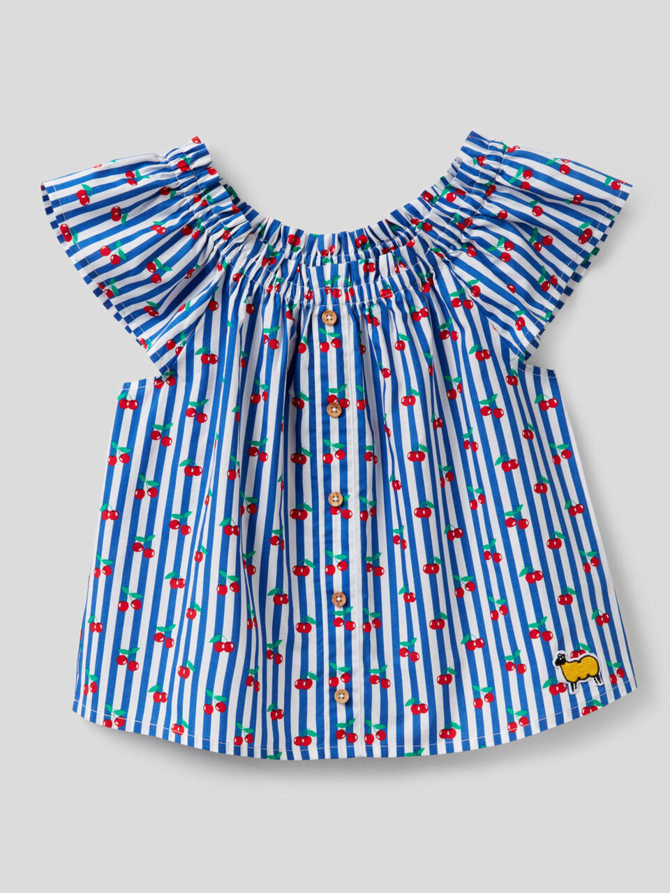 Printed blouse in 100% cotton image number 1