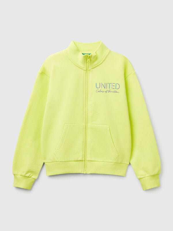 High neck sweatshirt with zipper Junior Girl