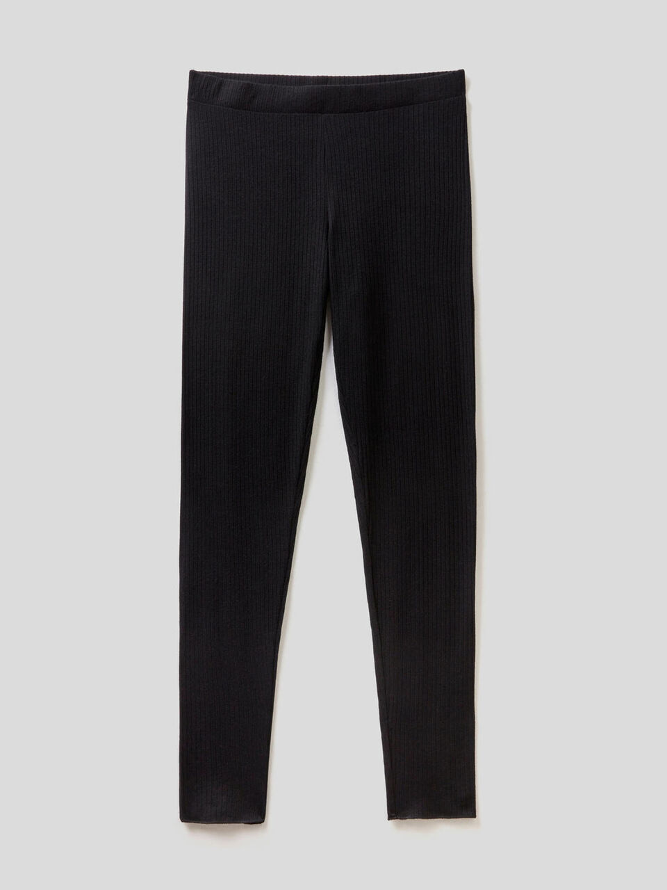 Stretch leggings in cashmere blend image number 1