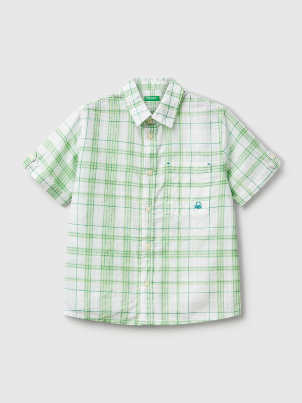 100% cotton check shirt Junior Boy