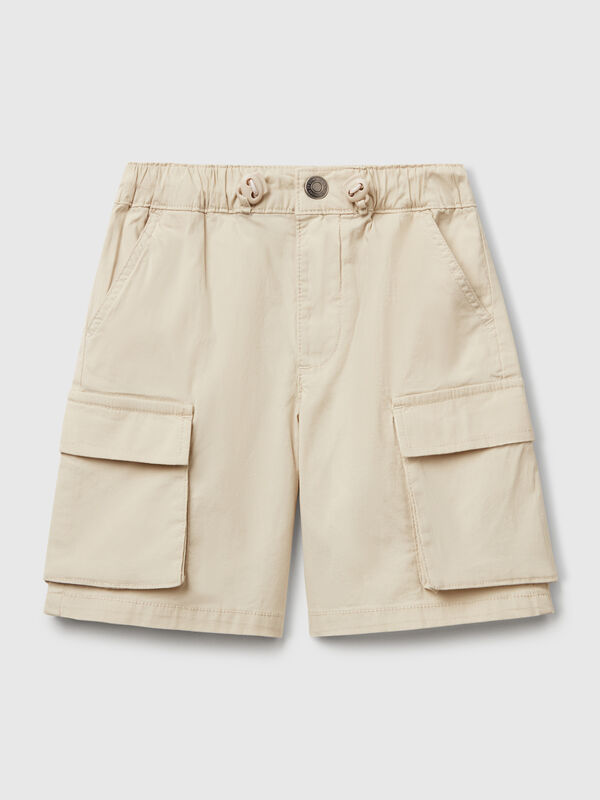 Parachute shorts in stretch cotton Junior Boy