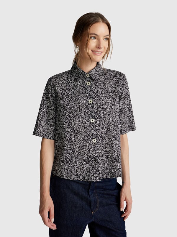 Short sleeve patterned shirt Women