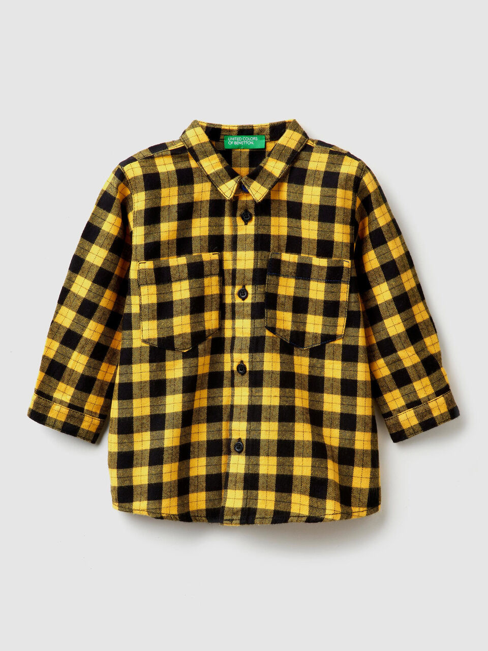 Check shirt with print on the back image number 1