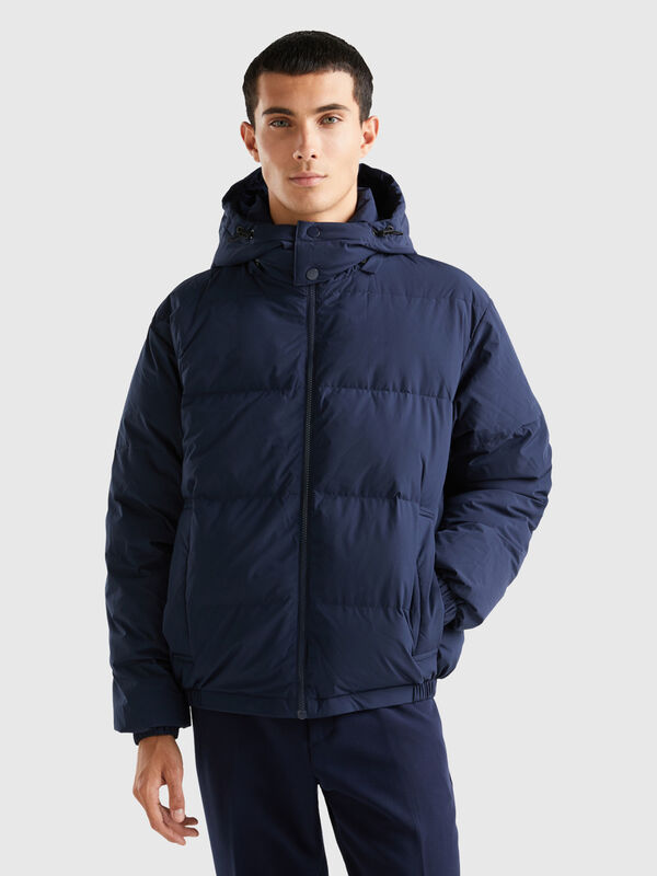Padded jacket with removable hood Men