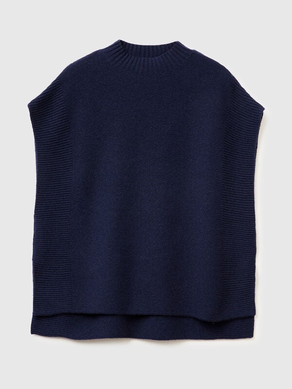 Turtleneck vest in wool blend Women