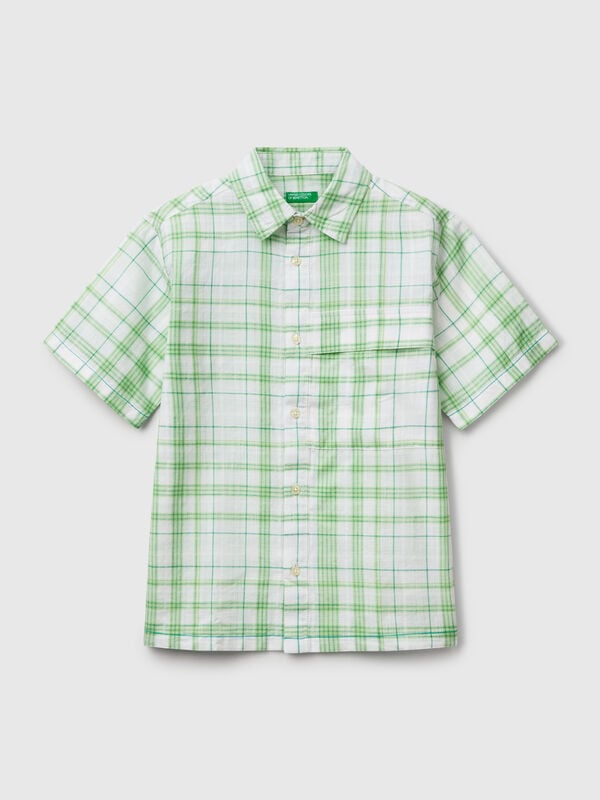 Oversized check shirt Junior Boy