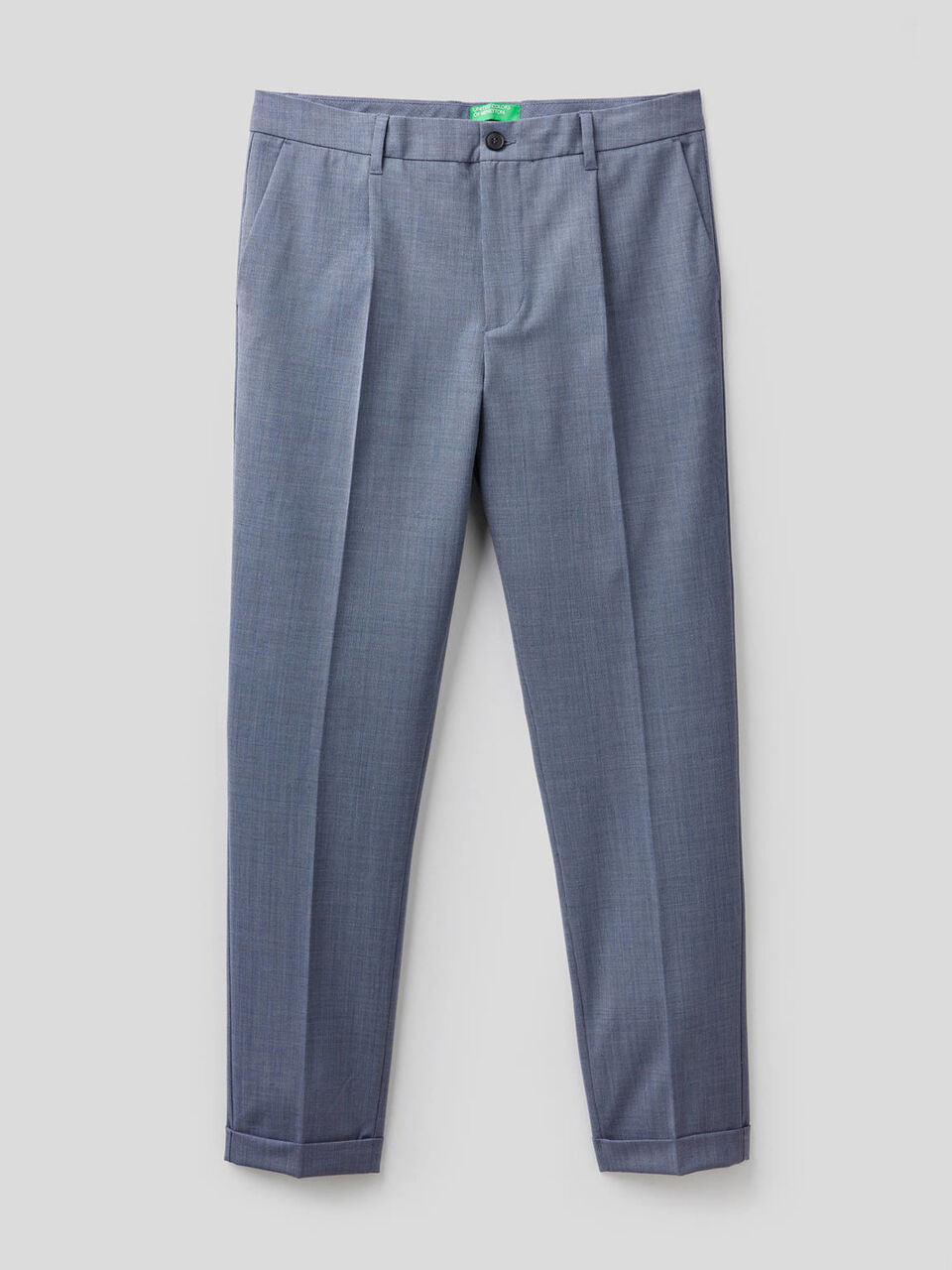 Slim fit chinos with cuffs image number 1