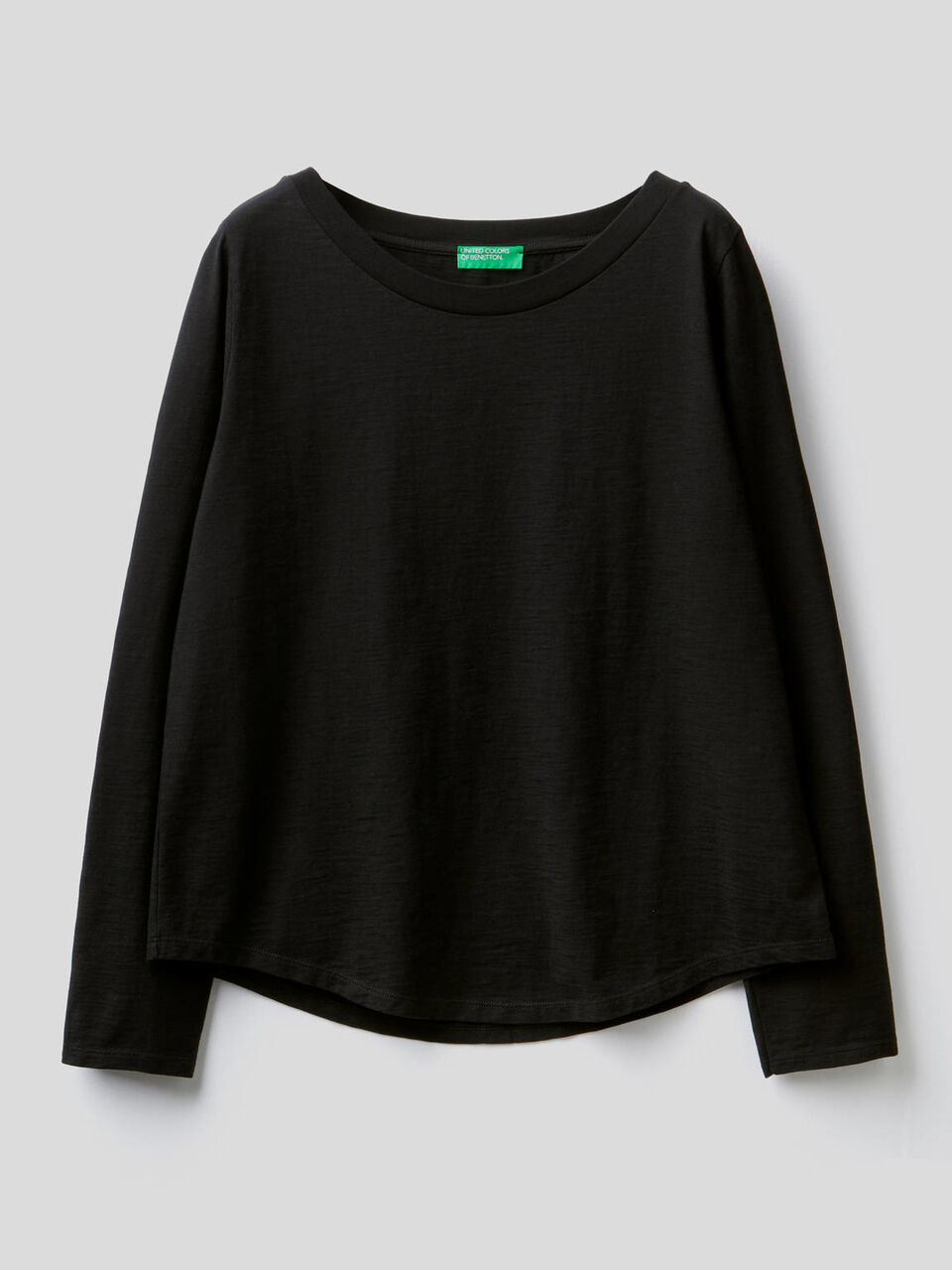 Long sleeve pure cotton t-shirt image number 1