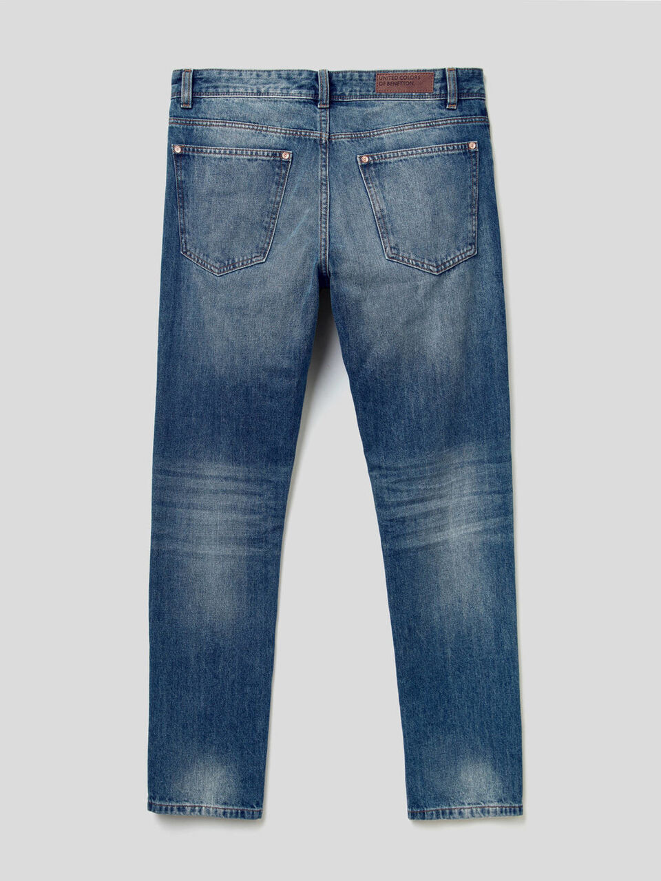 Straight leg 100% cotton jeans image number 2