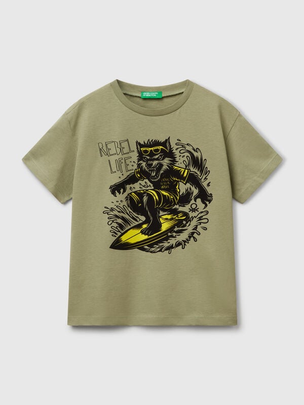 T-shirt with neon print Junior Boy
