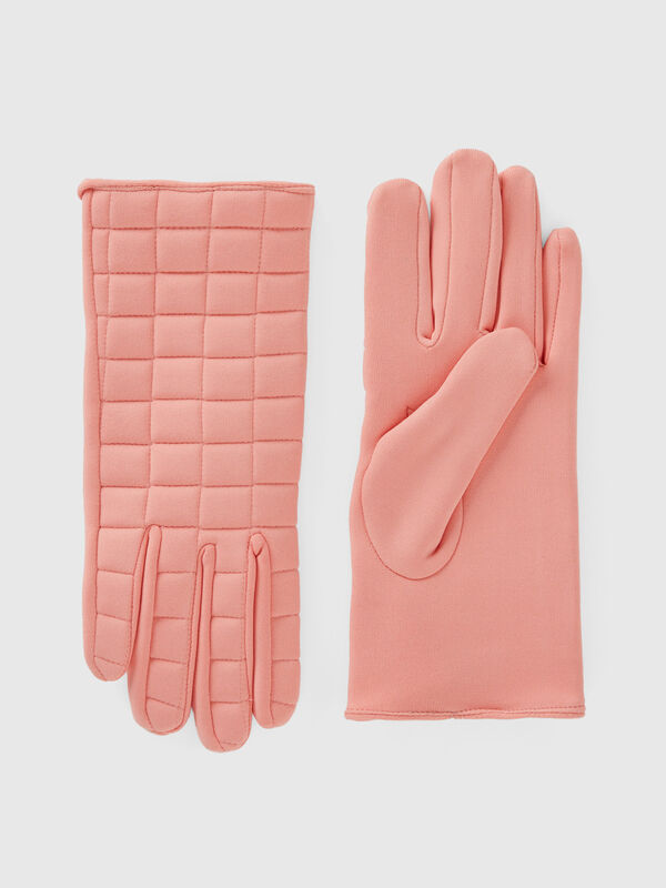 Padded nylon gloves Women