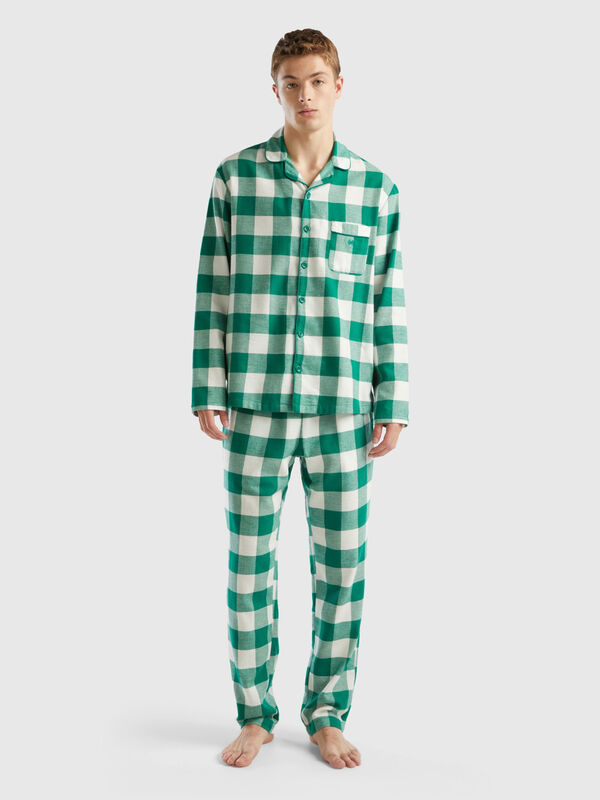 Checked flannel pyjamas Men