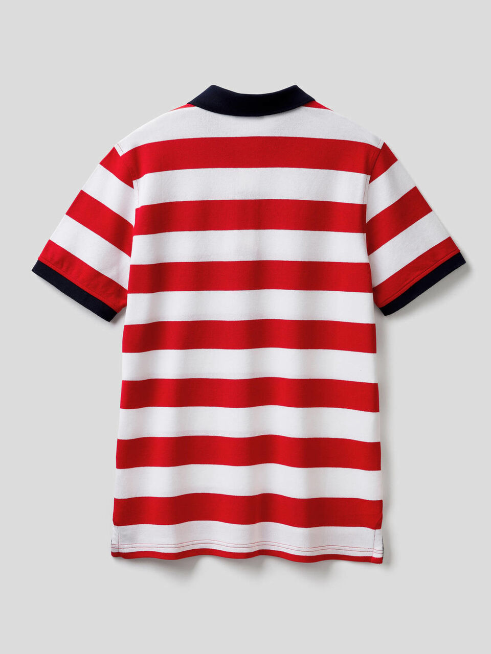 Striped polo in stretch cotton image number 2