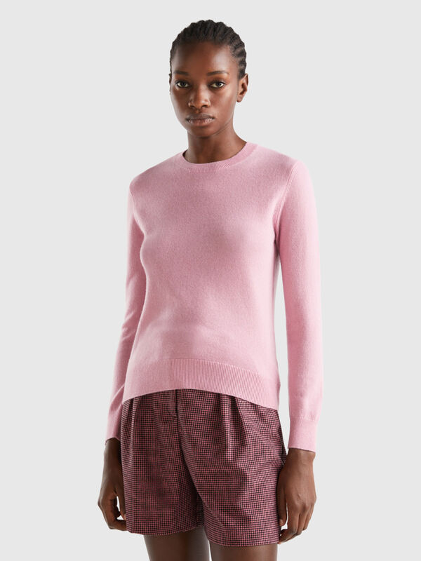 Pink sweater in pure cashmere Women