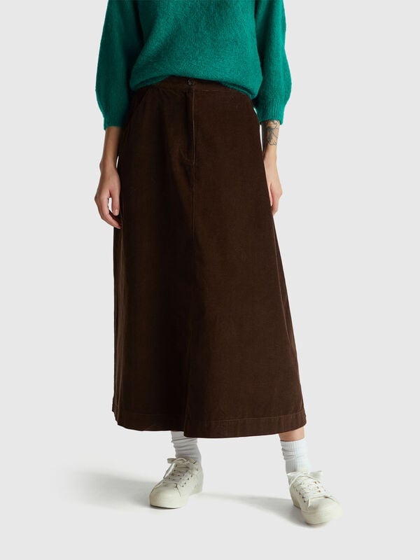 Corduroy mini skirt Women