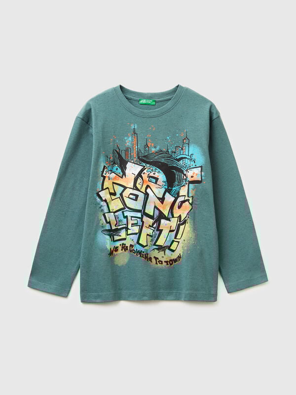 T-shirt with graffiti print Junior Boy