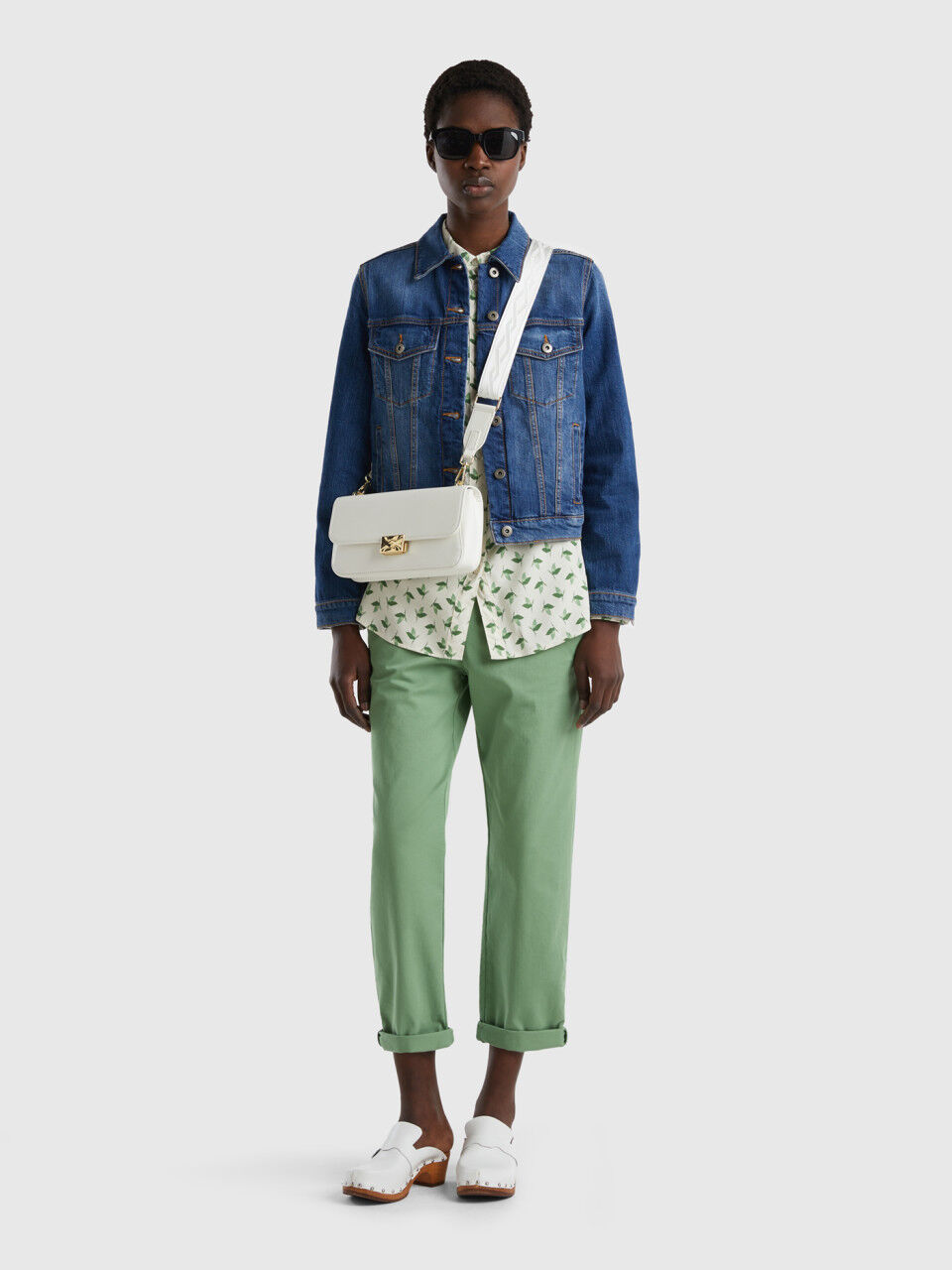 Stretch cotton chino trousers