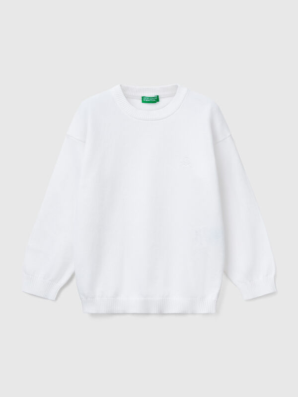 Sweater in pure cotton with logo Junior Boy