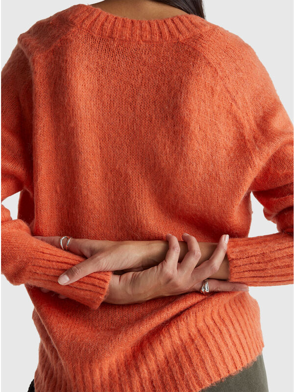 Warm sweater in mohair blend Women