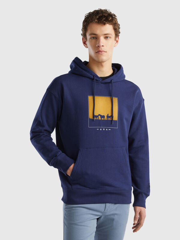 Printed hoodie Men
