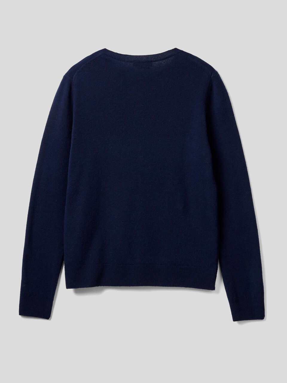 Crew neck cardigan in pure virgin wool image number 2