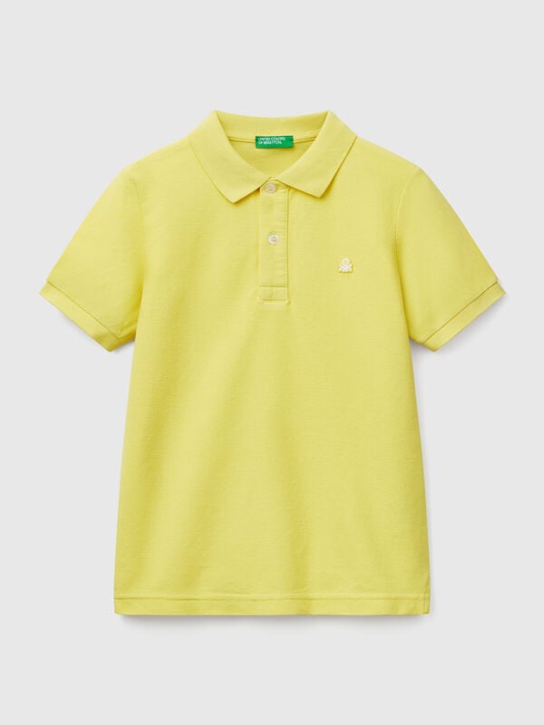 Slim fit polo in pure cotton Junior Boy
